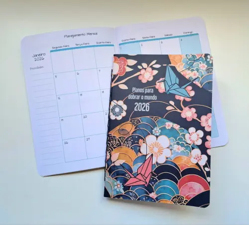 2026 Planner Mensal A5 - Tsurus Floral
