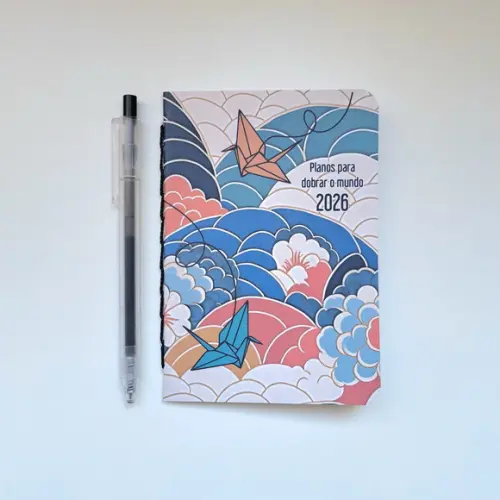 2026 Planner Mensal A6 - Tsurus Azul