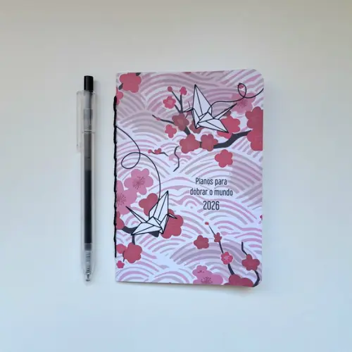 2026 Planner Mensal A6 - Tsurus Rosa