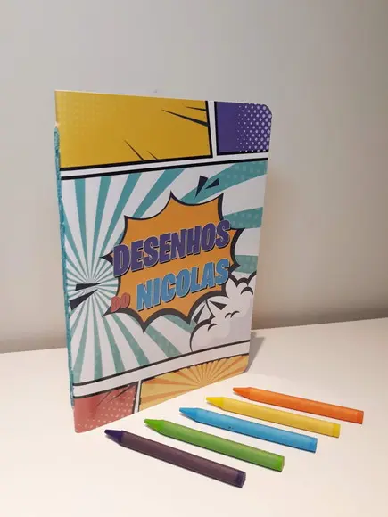 Caderno de Desenho Infantil Personalizado Hq