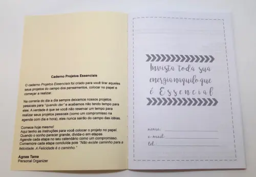 Caderno Projetos Essenciais A5 (p/Planner)