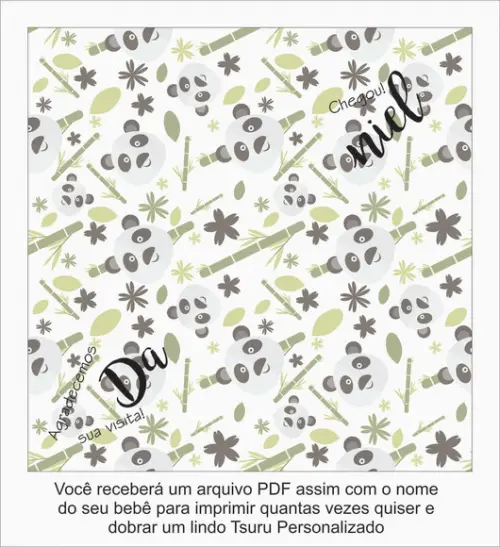 Tsuru Personalizado Panda - Arquivo Digital