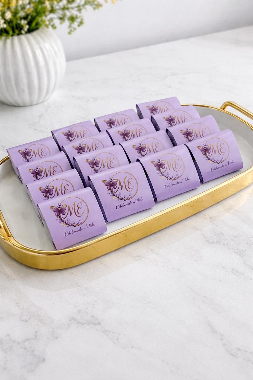 Lembrancinha Maternidade - Mini chocolates personalizados