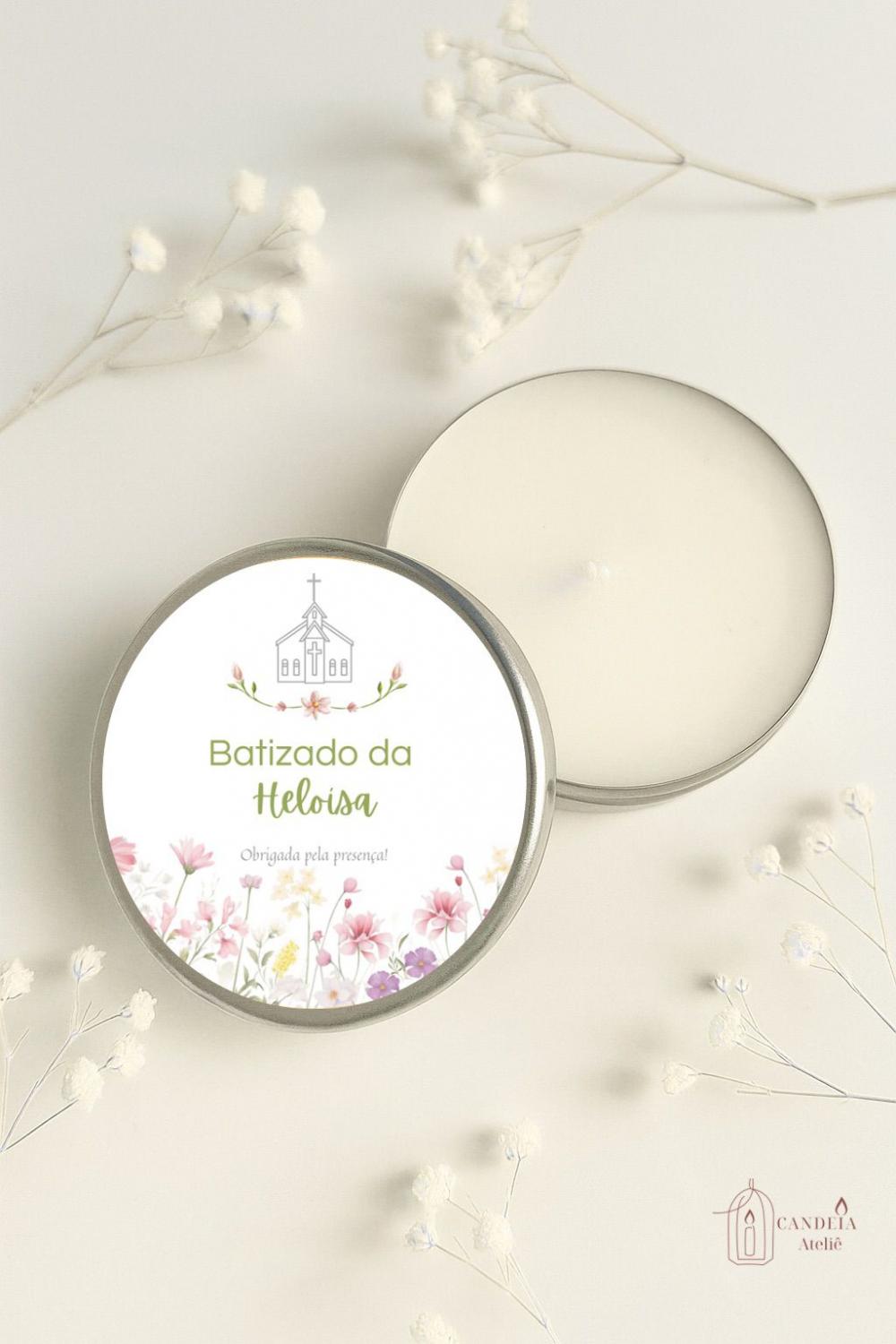 Lembrancinha de Batismo | Batizado - Mini vela aromática