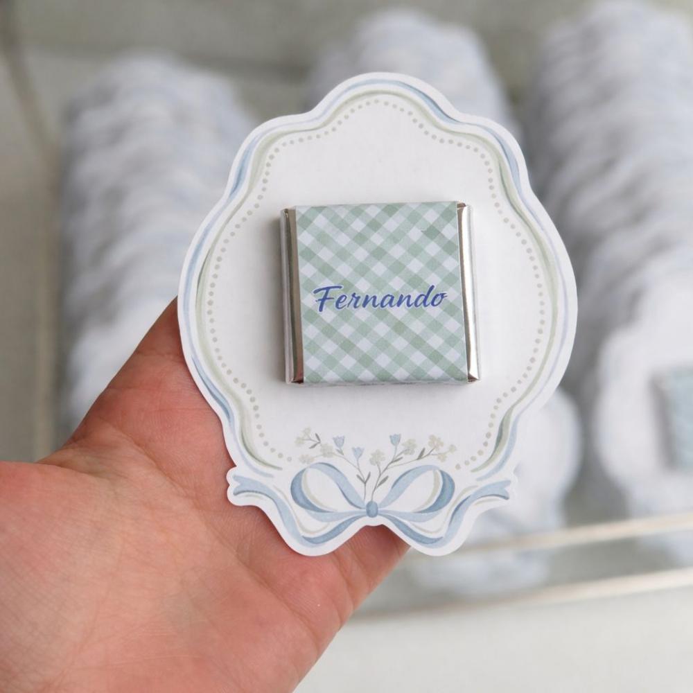 Mini chocolates personalizados no card