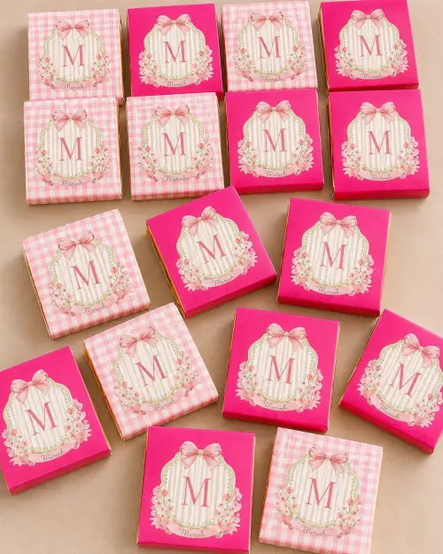 Lembrancinha Maternidade - Mini chocolates personalizados