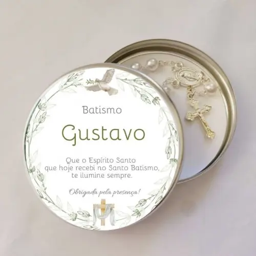 Lembrancinha Batizado | Batismo - Mini terço