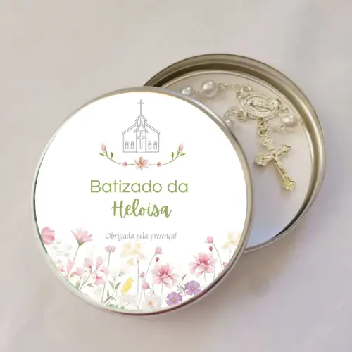 Lembrancinha Batizado | Batismo - Mini terço