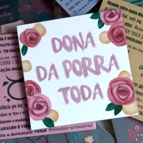 Porta copo/ímã decorativo