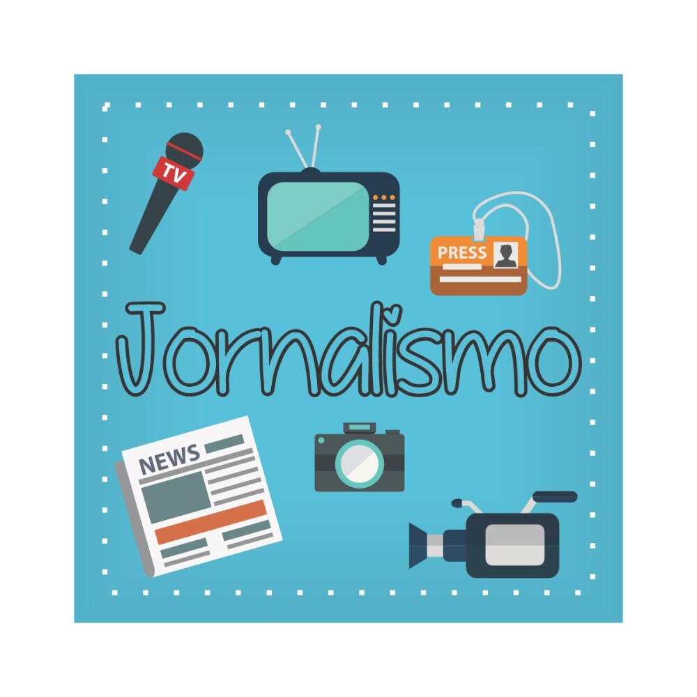 Porta copo/ ímã decorativo Jornalismo