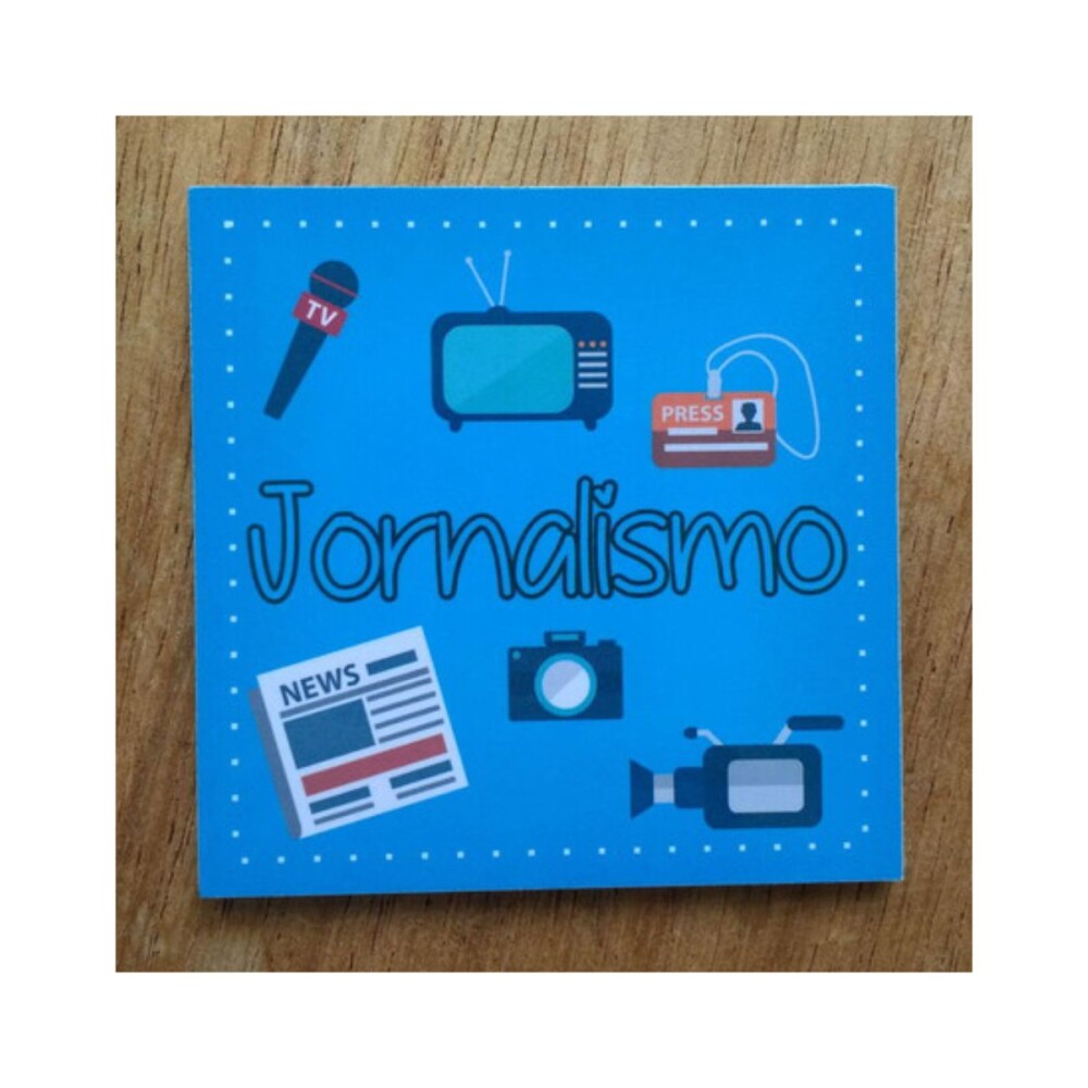 Porta copo/ ímã decorativo Jornalismo