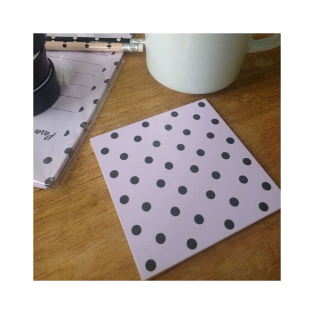Porta copo/ímã decorativoo Poá preto
