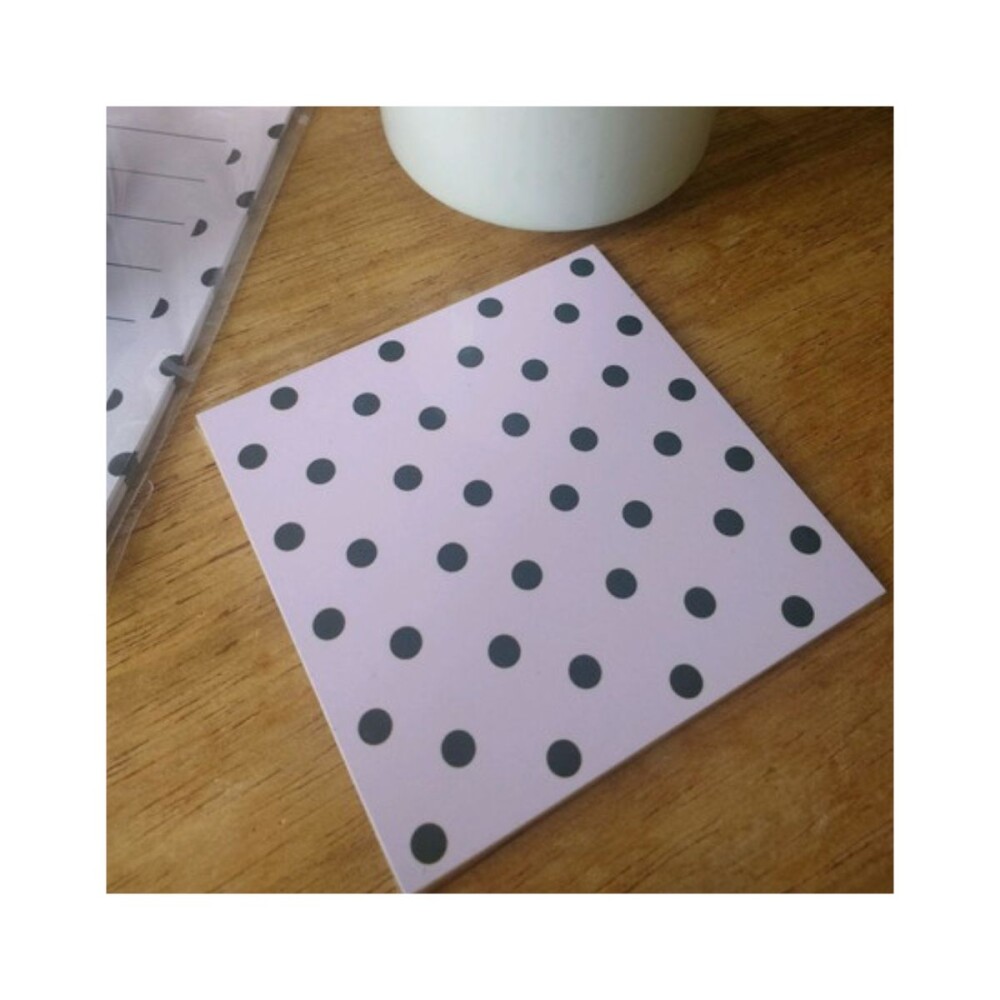 Porta copo/ímã decorativoo Poá preto