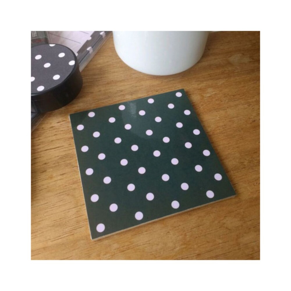Porta copo/ímã decorativo poá rosa