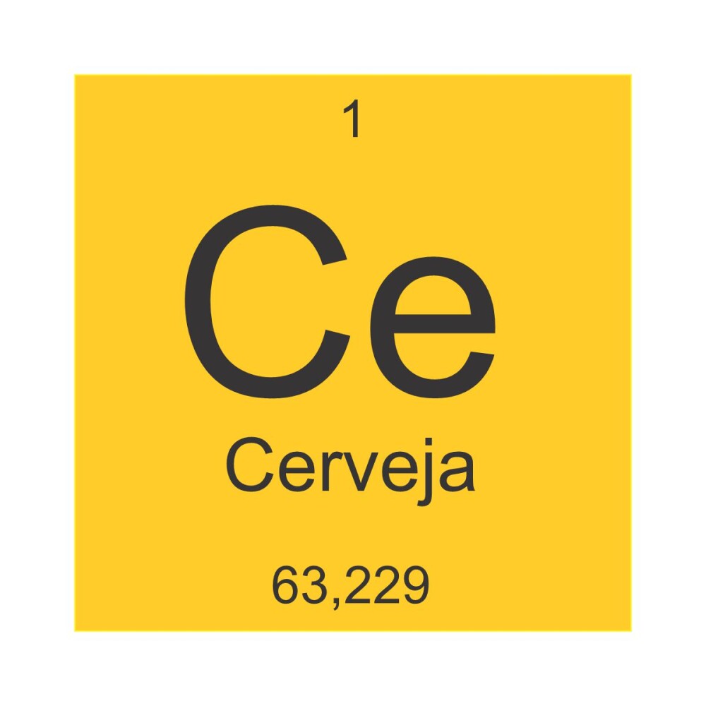 Porta copo/ímã decorativo Tabela Periódica Cerveja