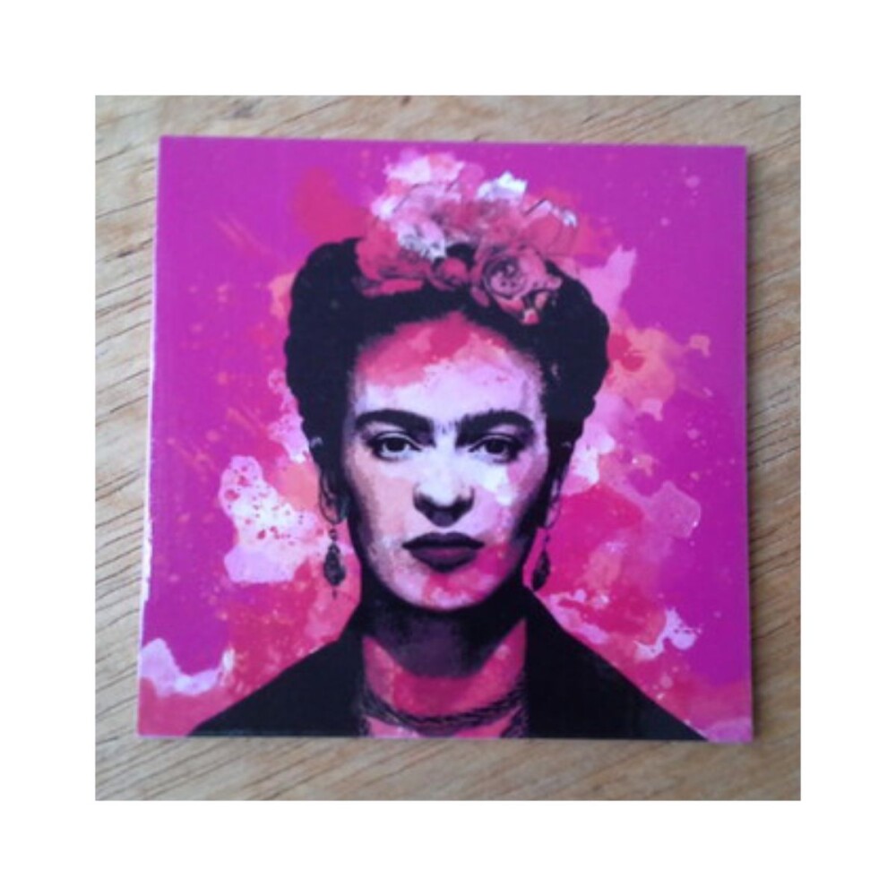 Porta copo/ímã decorativo Frida Rosa
