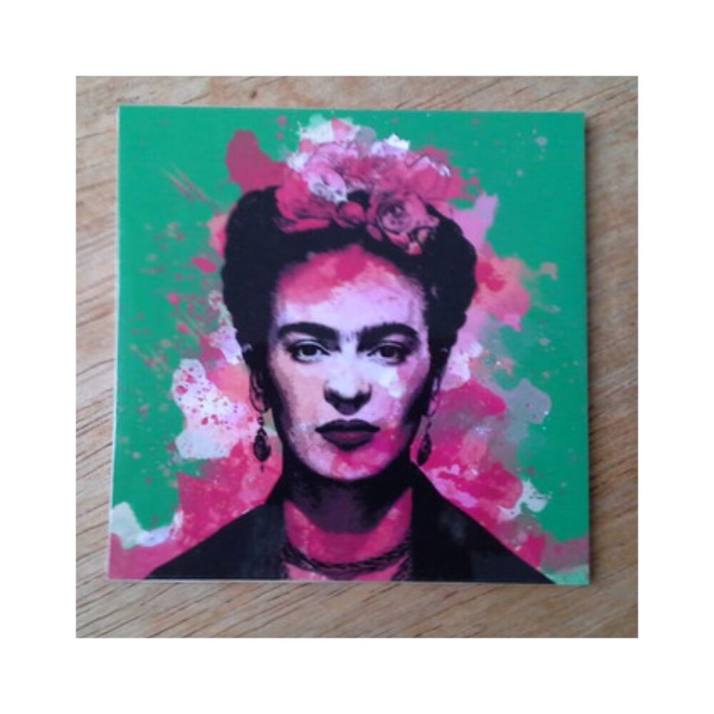 Porta copo/ímã decorativo Frida Verde