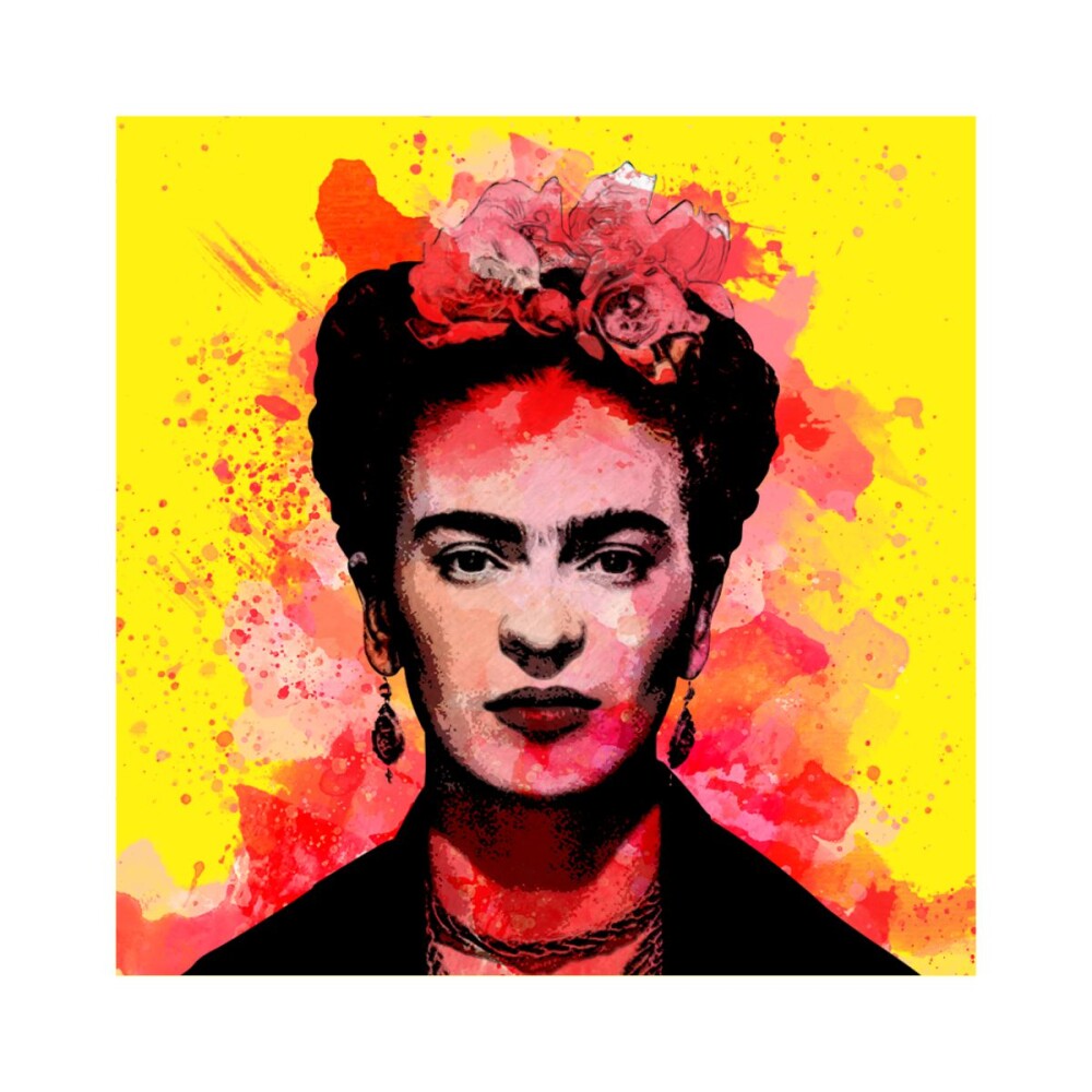 Porta copo/ímã decorativo Frida Amarelo