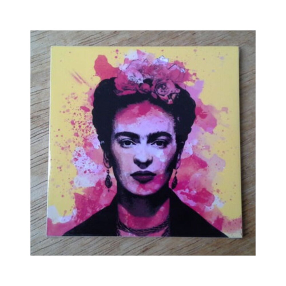 Porta copo/ímã decorativo Frida Amarelo