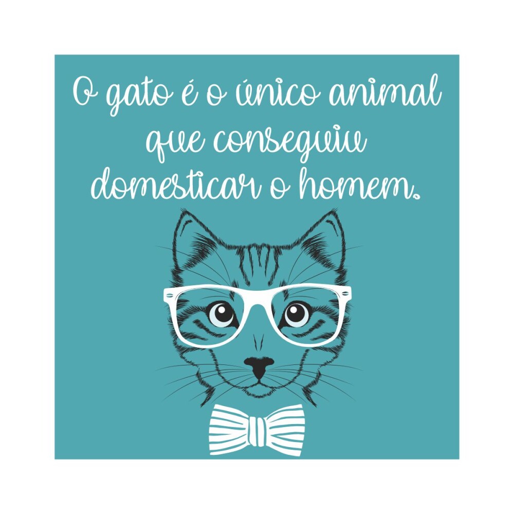 Porta copo/ímã decorativo Gato - Domesticar Homem