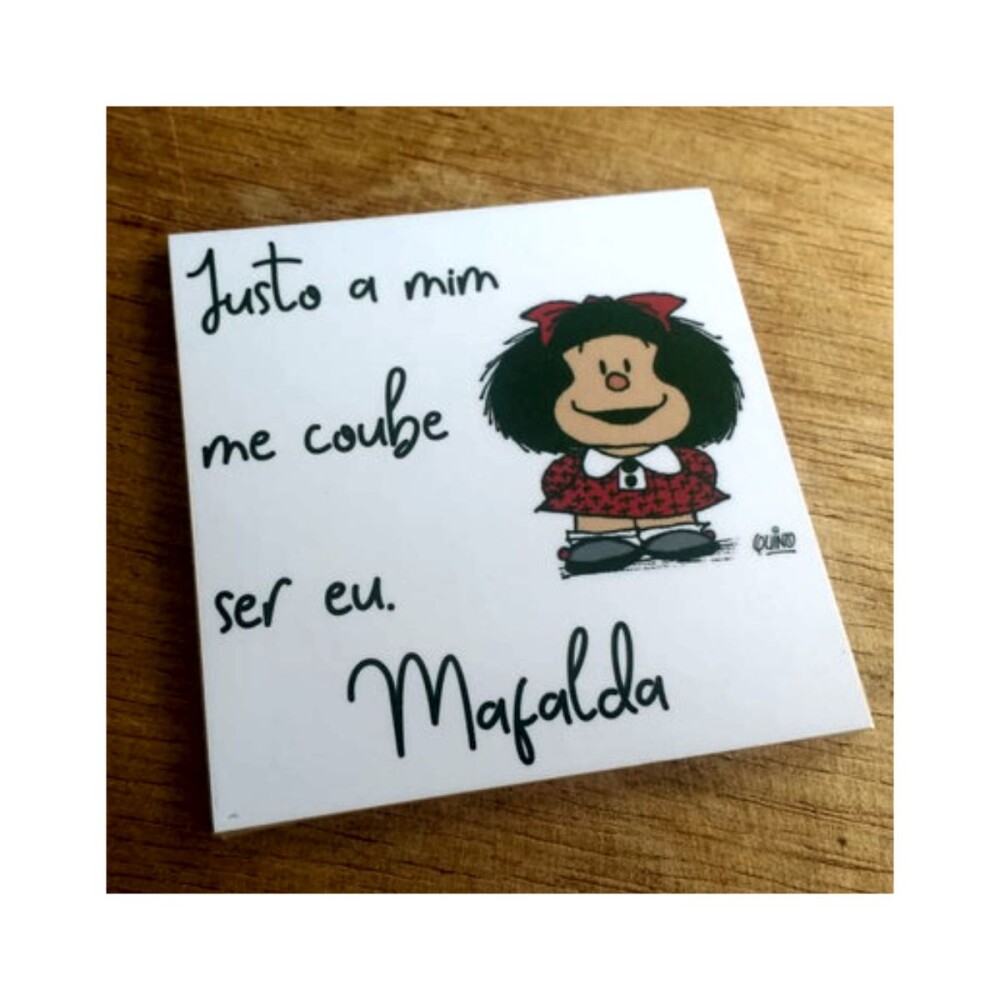 Porta copo/ímã decorativo Mafalda
