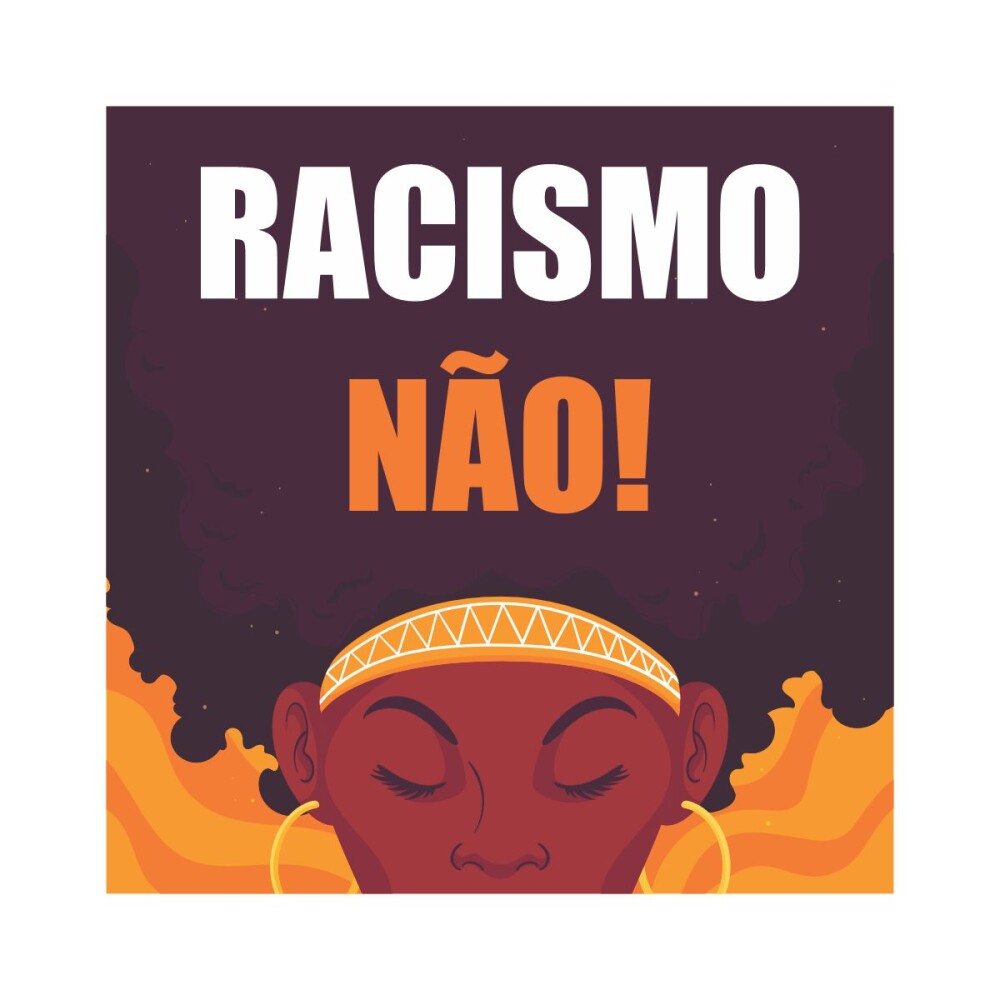 Porta copo/ímã decorativo Racismo Não