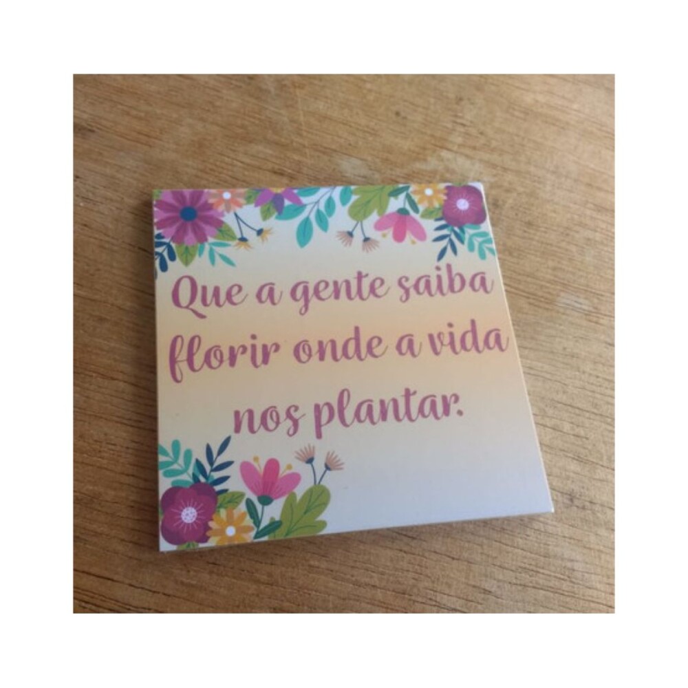 Porta copo/ímã decorativo Saiba florir