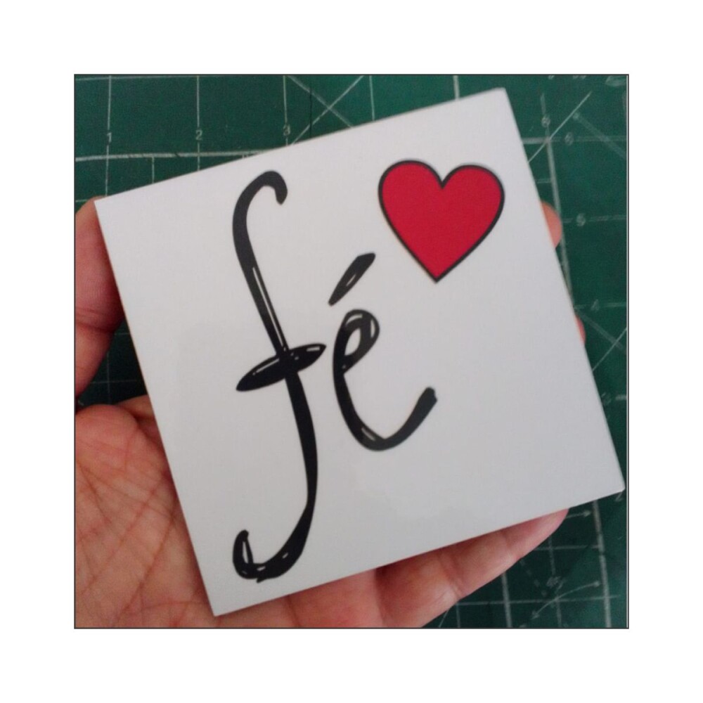 Porta copo/ ímã decorativo Fé