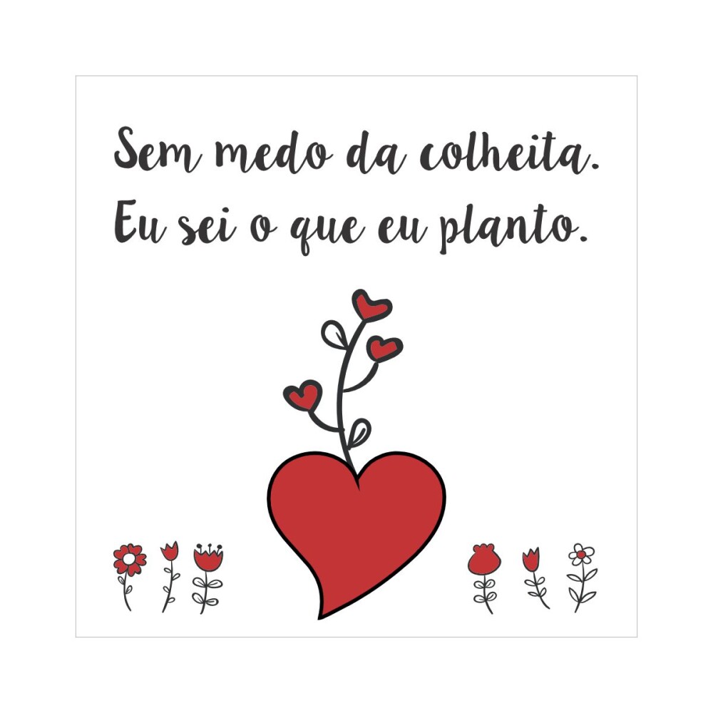 Porta copo/ ímã decorativo Sem medo da colheita