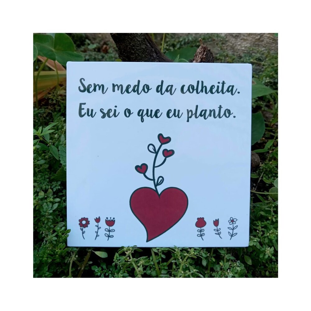 Porta copo/ ímã decorativo Sem medo da colheita