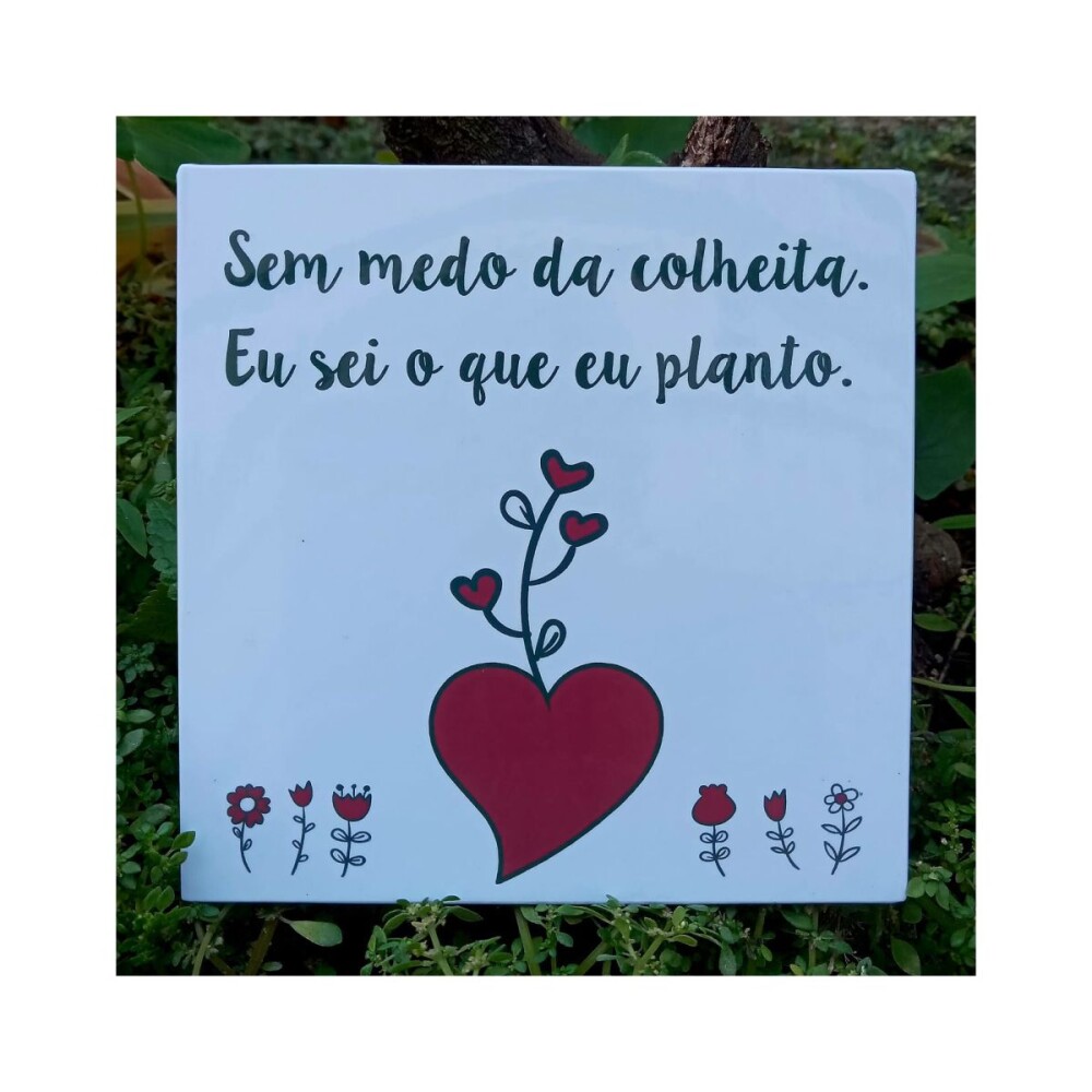Porta copo/ ímã decorativo Sem medo da colheita