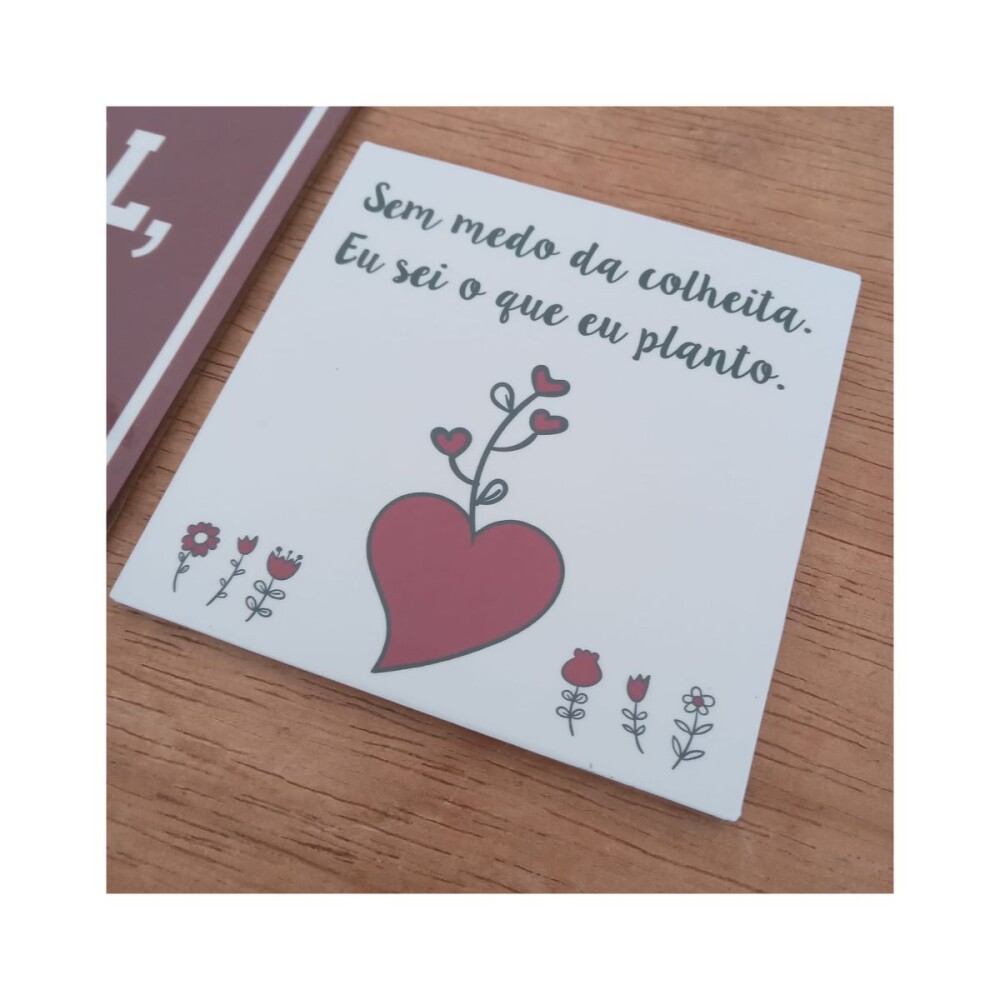 Porta copo/ ímã decorativo Sem medo da colheita