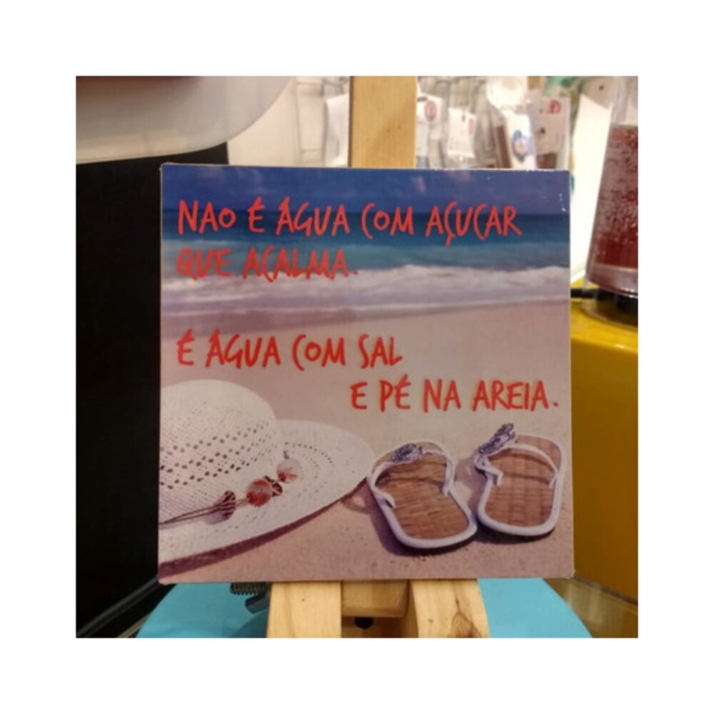 Porta copo/ímã decorativo Pé na Areia