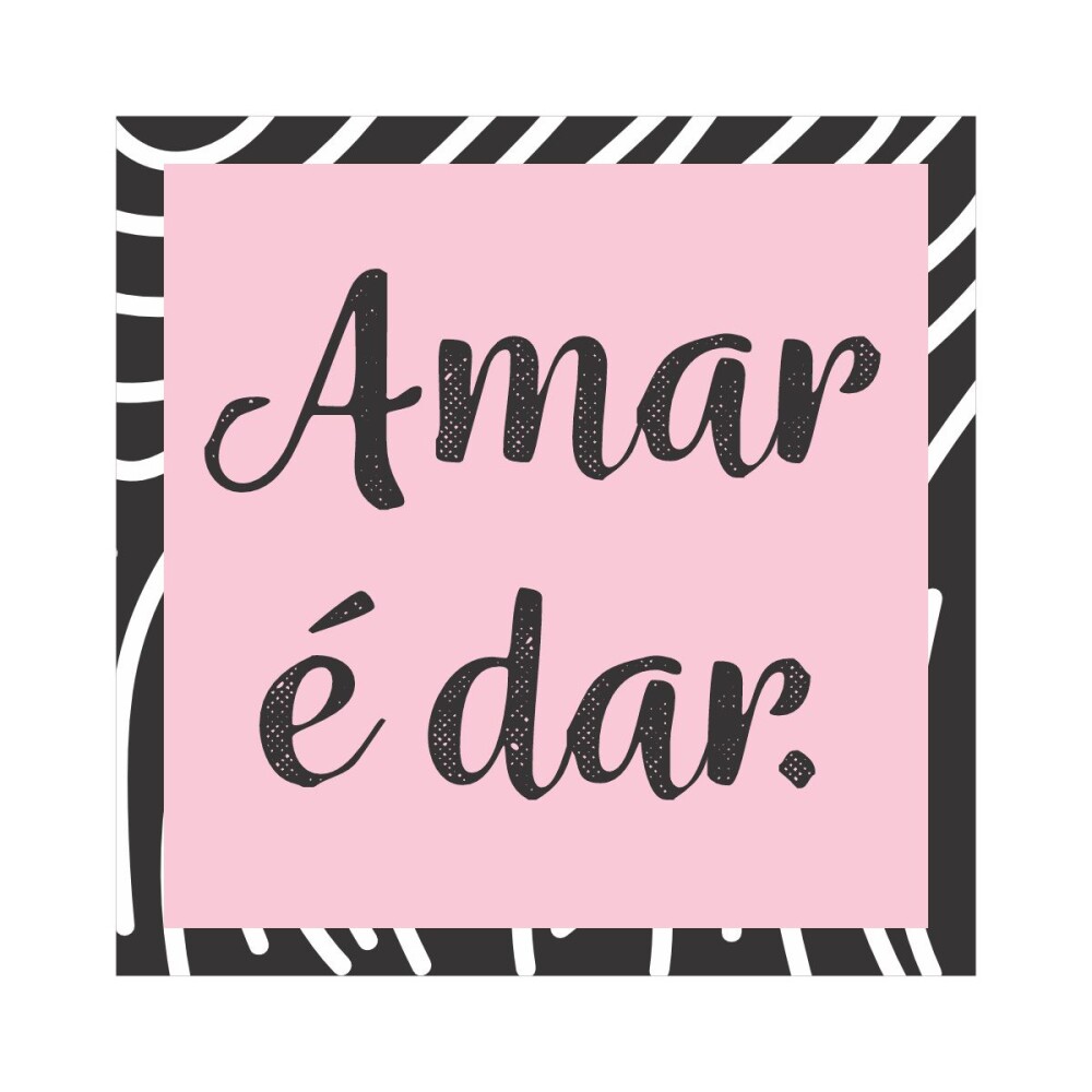 Porta copo/ ímã decorativo Amar é dar