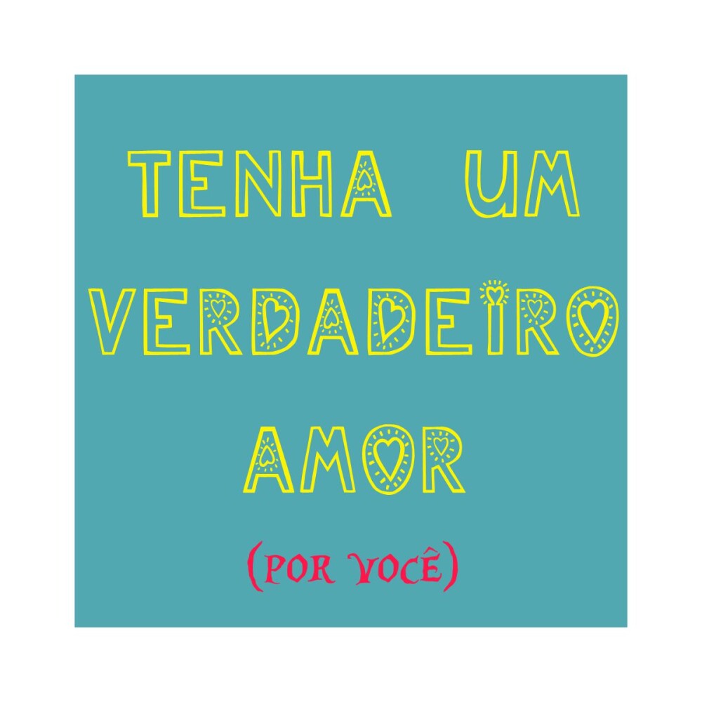 Porta copo/ímã decorativo Verdadeiro amor