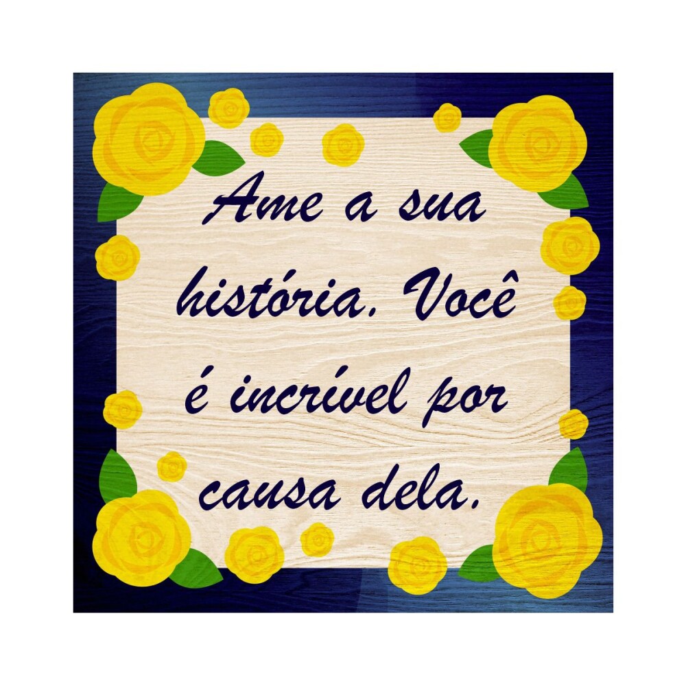 Porta copo/ímã decorativo Ame a sua história