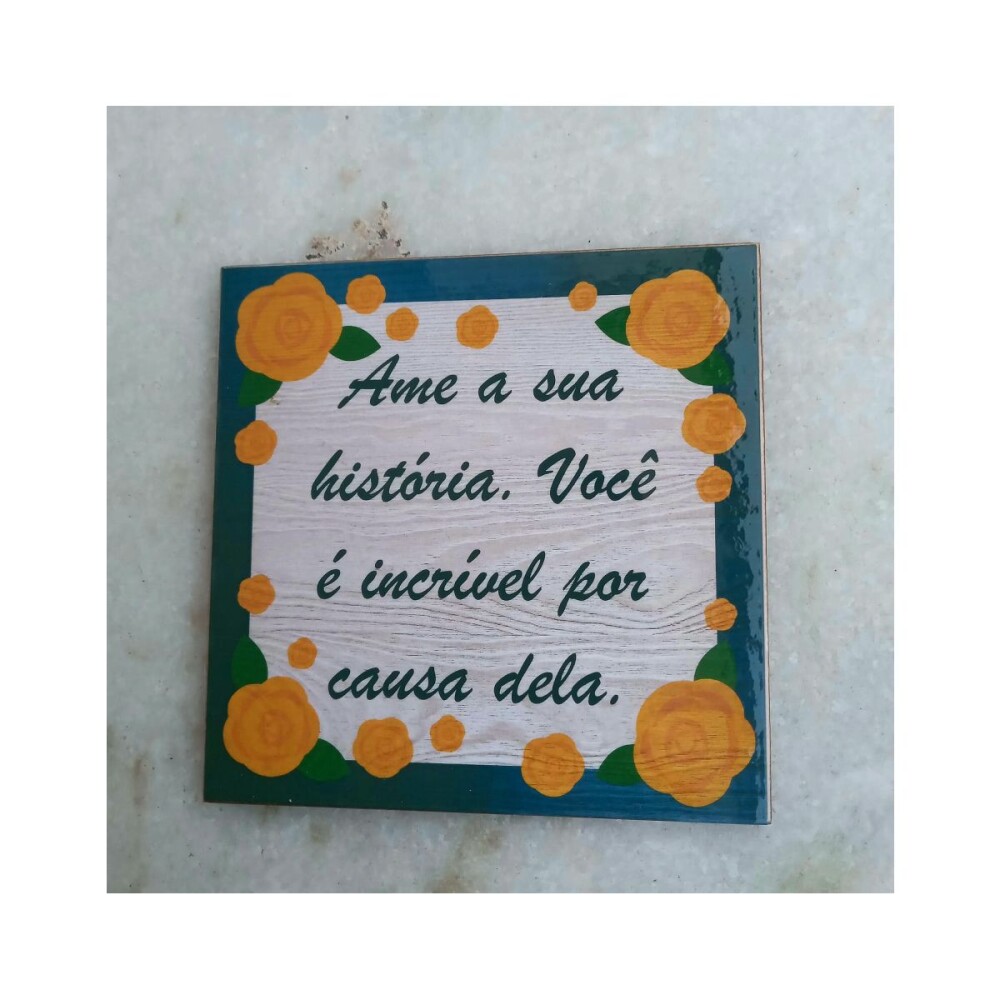 Porta copo/ímã decorativo Ame a sua história