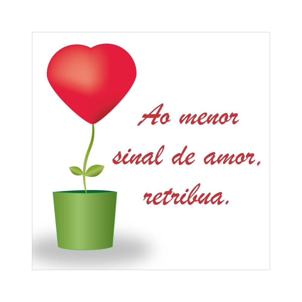 Porta copo/ímã decorativo Sinal de Amor