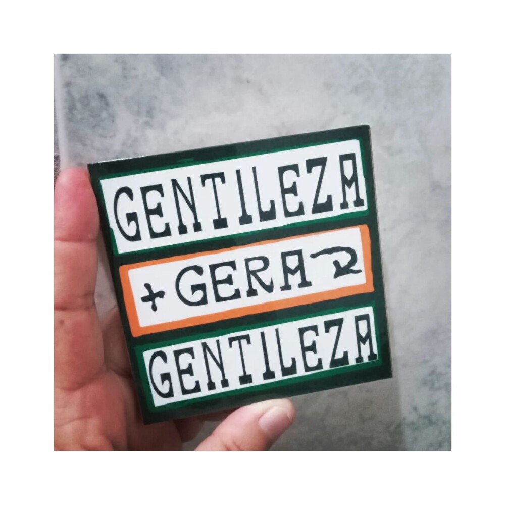 Porta copo/ ímã decorativo Gentileza