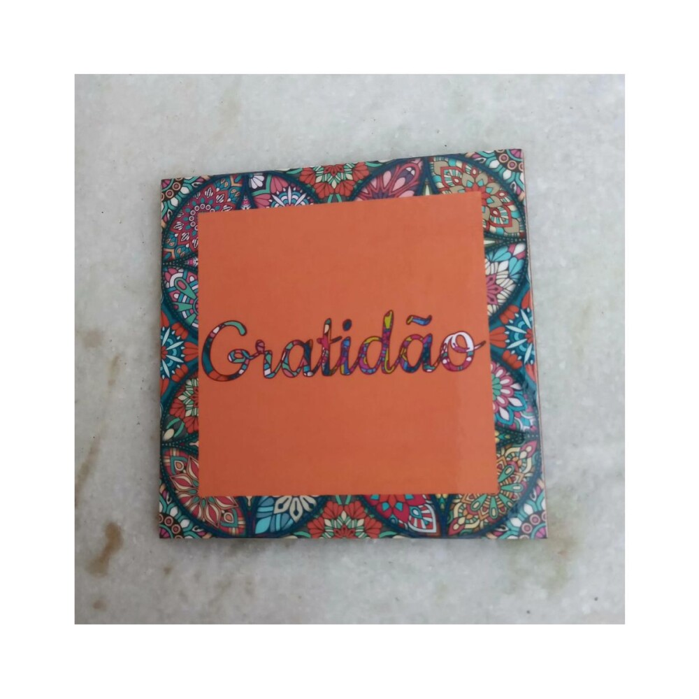Porta copo/ ímã decorativo Gratidão