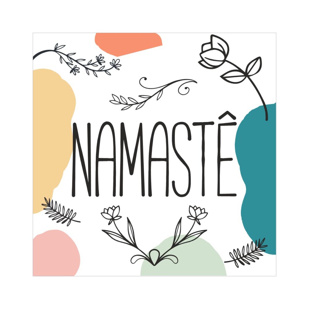 Porta copo/ ímã decorativo Namastê