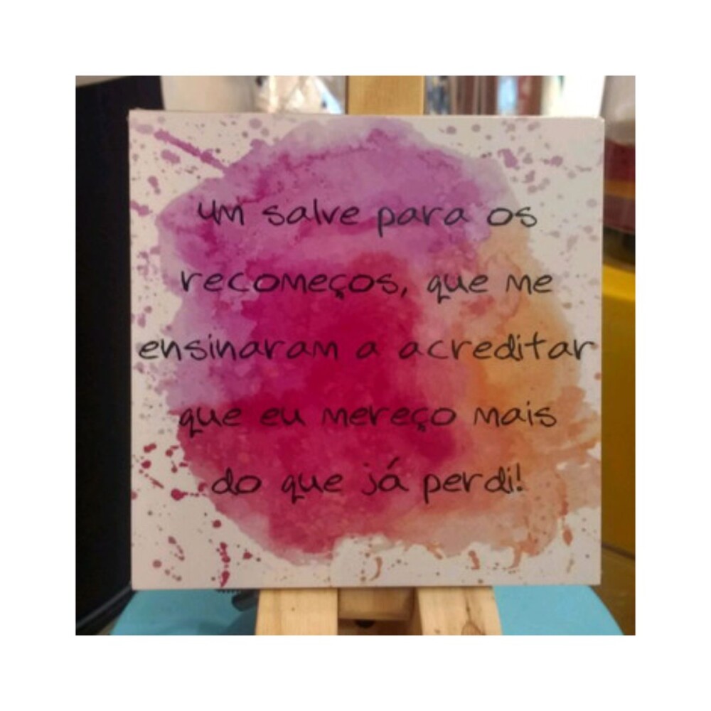Porta copo/ ímã decorativo Recomeços