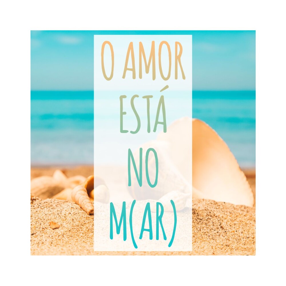 Porta copo/ ímã decorativo O amor está no mar