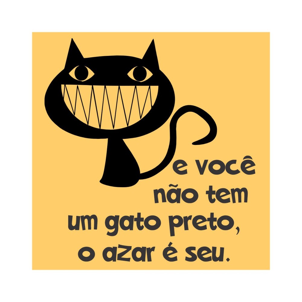 Porta copo/ ímã decorativo Gato preto