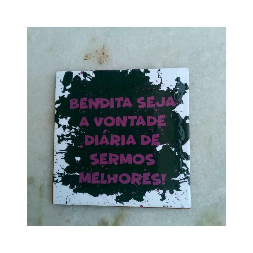 Porta copo/ ímã decorativo Bendita seja