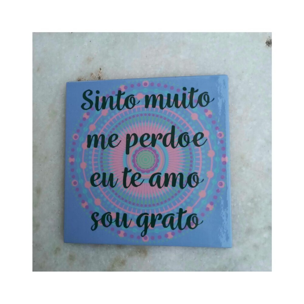 Porta copo/ ímã decorativo Oponopono