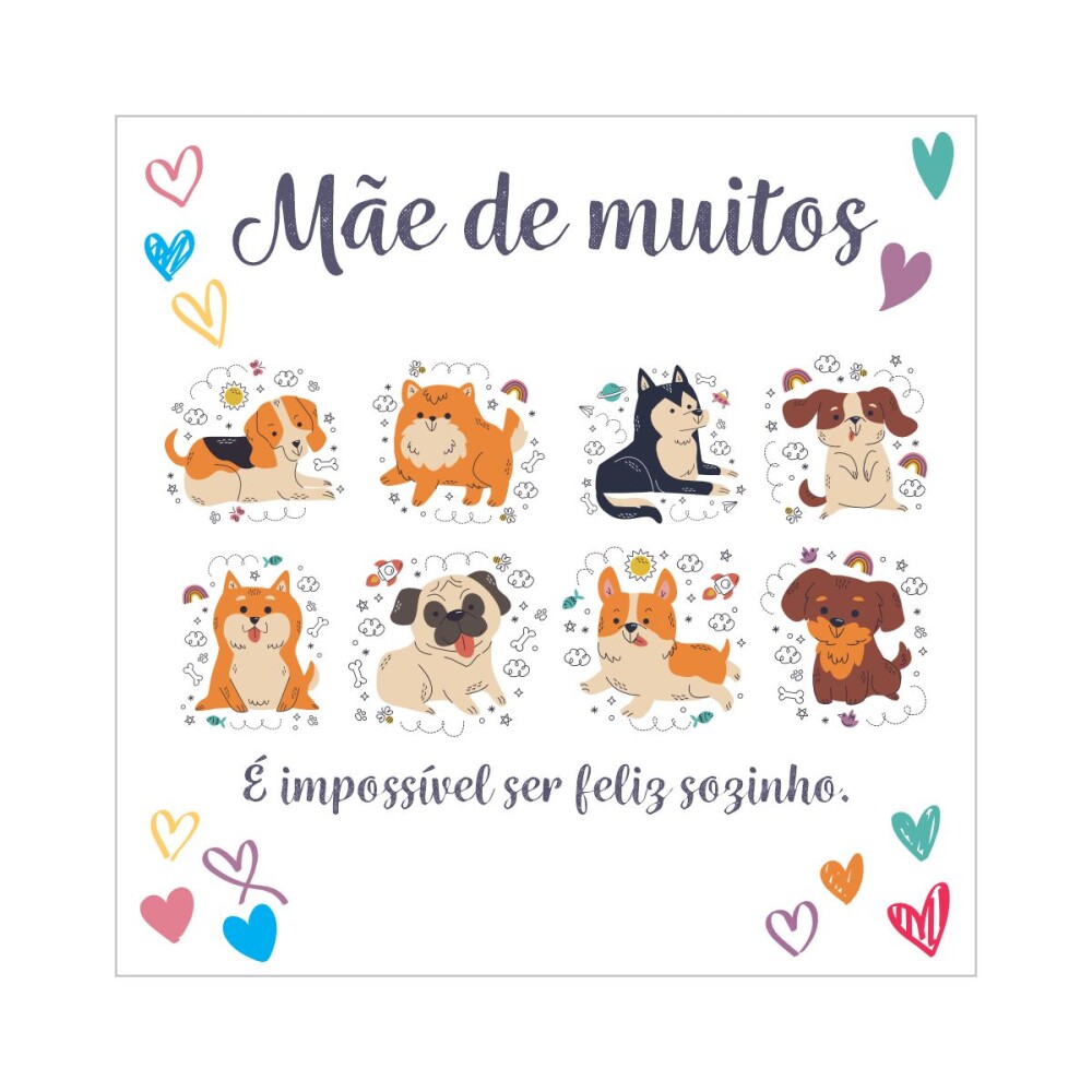 Porta copo/ ímã decorativo Mãe de Muitos Cachorros