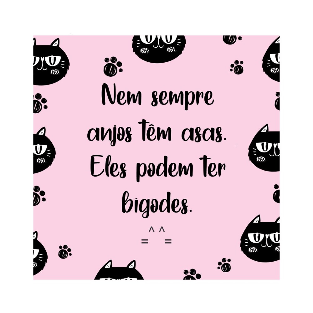 Porta copo/ ímã decorativo Anjos e bigodes