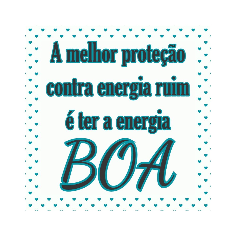 Porta copo/ ímã decorativo Energia boa