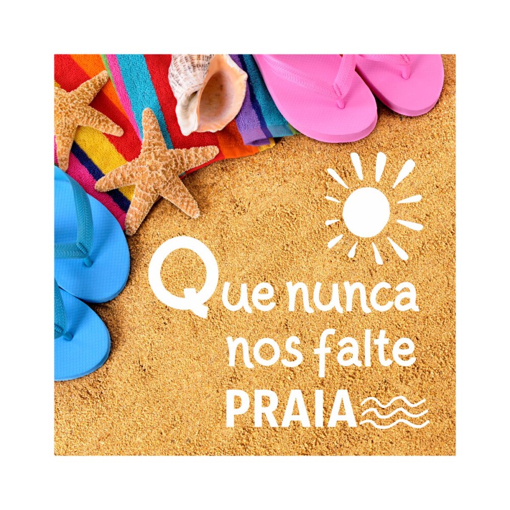 Porta copo/ ímã decorativo Que nunca nos falte praia